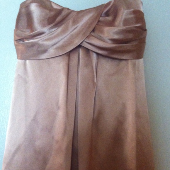 Satin strapless top