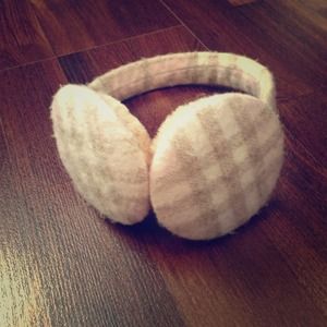 Authentic Pink Burberry earmuffs! 100% cashmere!