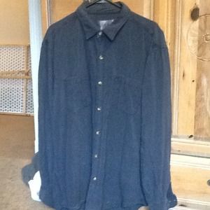 Mens Blue long sleeved button up shirt