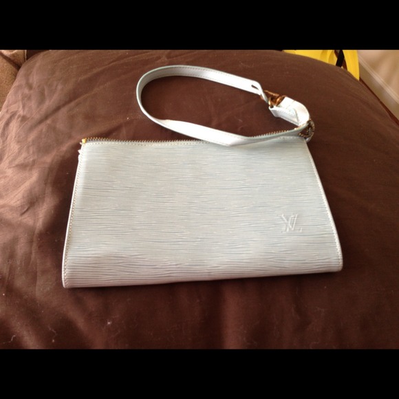 Louis Vuitton inspired zippered clutch.