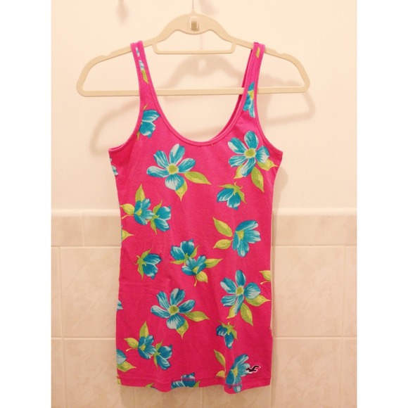Hollister Pink Floral Bodycon Dress