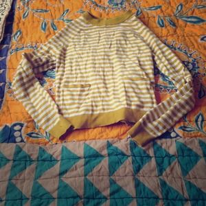 Yellow and white stripe sweater