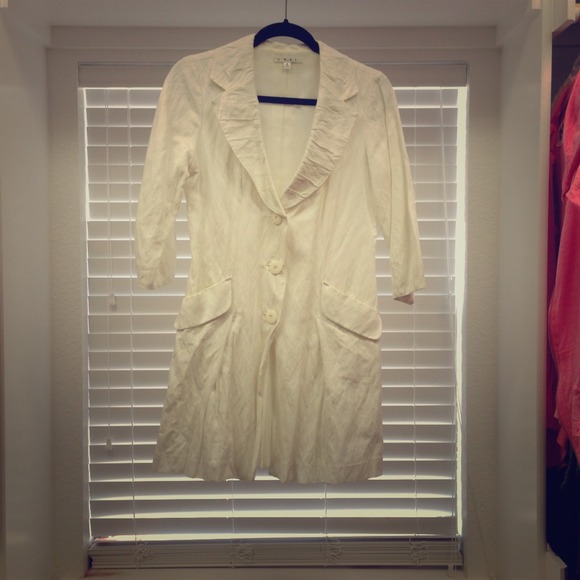 beautiful white linen cabi jacket - Picture 1 of 3