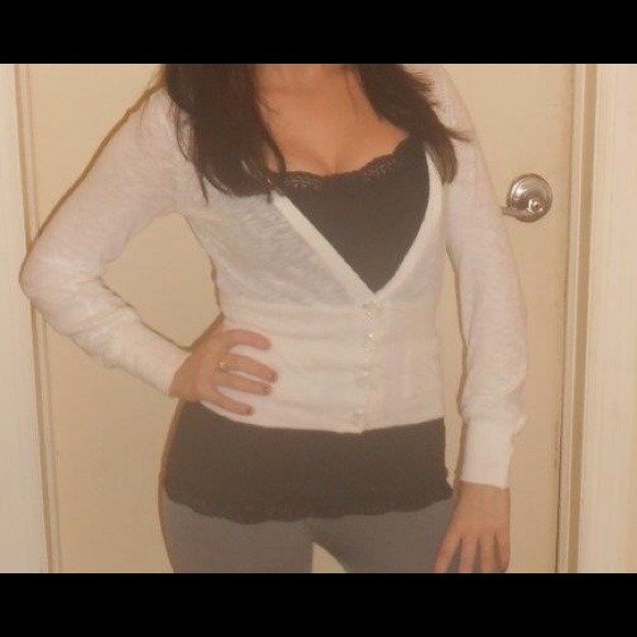 Half white long Sleeve shirt