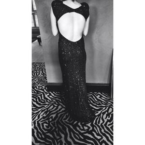 ABS sequined evening gown
