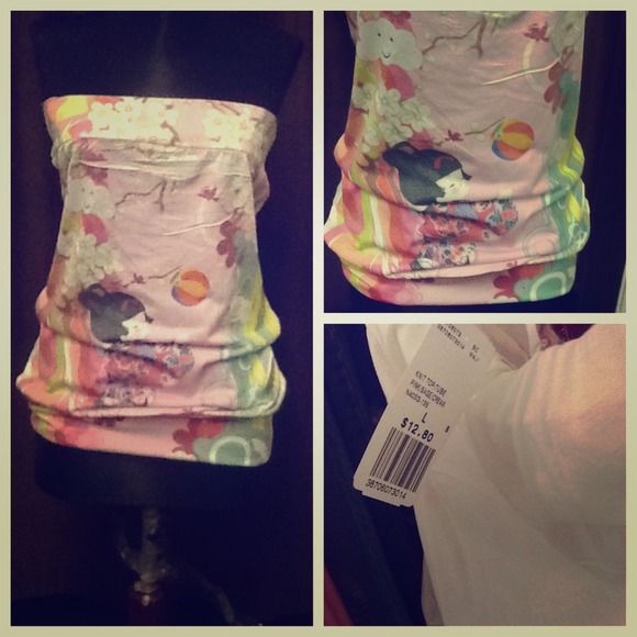 NWT FOREVER 21 Japanese graphic tube top