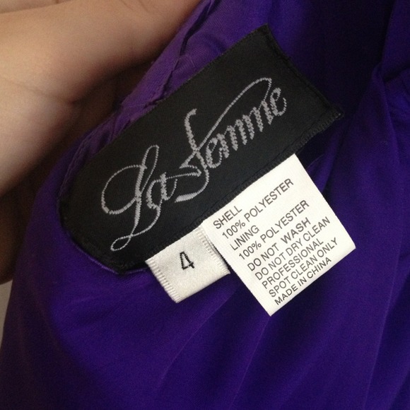 ❌SOLD❌La Femme Purple Prom Dress - Picture 3 of 4