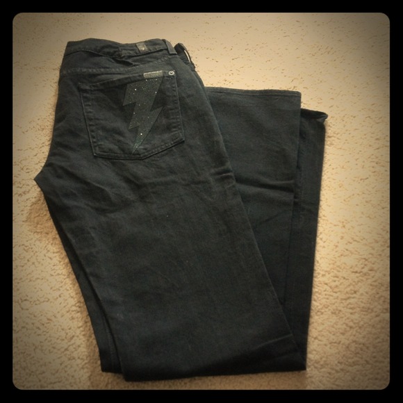 Black bootcut 7 for all Mankind jeans