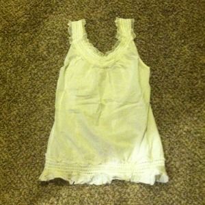 Cute, cotton, lace top...size: medium