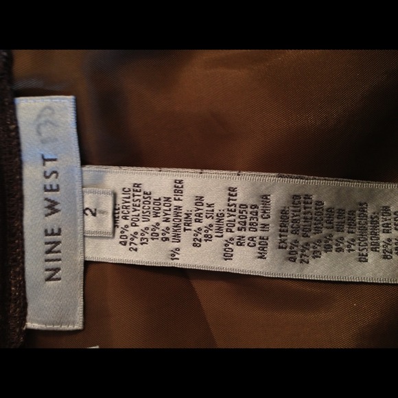 Nine West skirt gold and brown - Picture 2 of 3