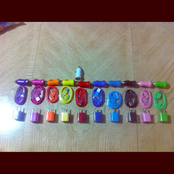 iPhone color wall & charger with matching cord