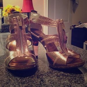 Michael Kors rose gold heels