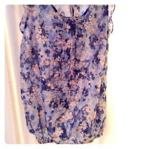 Sheer floral tank