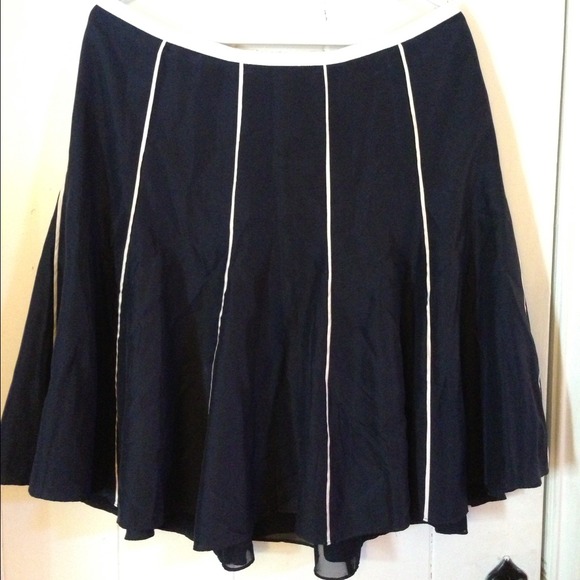 Polo RL Navy Blue Silk Skirt **