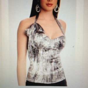 Python halter corset by guess