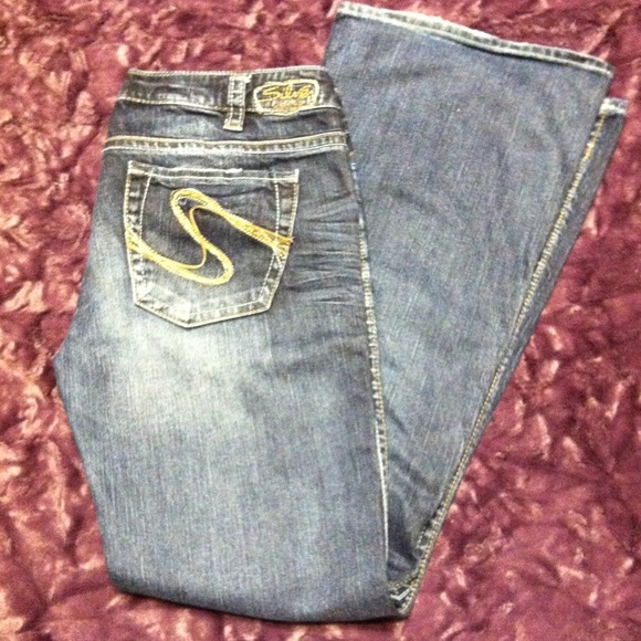 💙SILVER Jeans Frances Style Boot Cut 33 Dark NICE