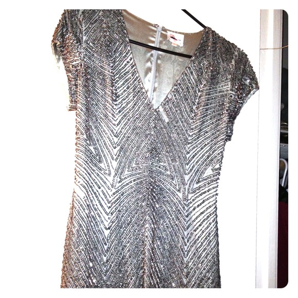 Parker Sequin Dress Ombré short sleeve