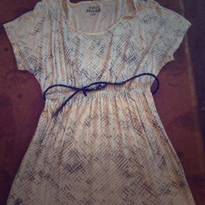 White and Gray dress w/ belt