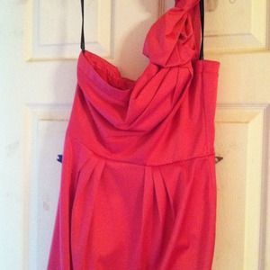 Michelle bohbot one shoulder bow dress