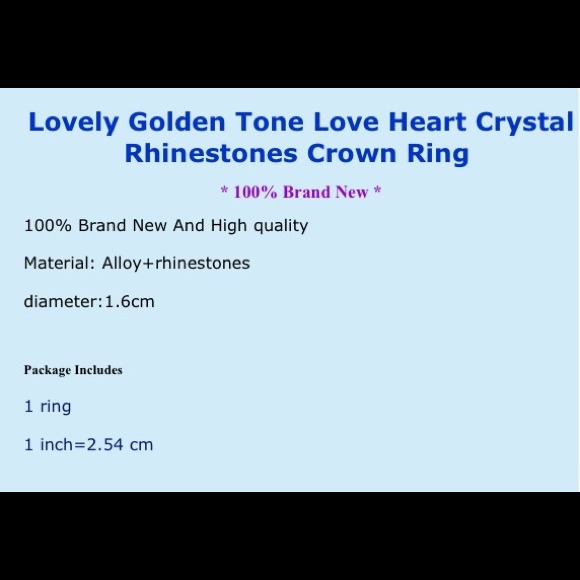 Beautiful Crown Tiara Ring - Picture 4 of 4