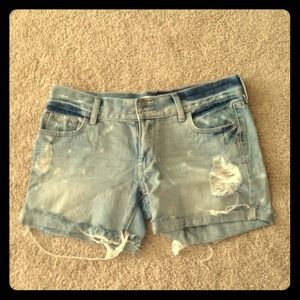 Destroyed jean shorts