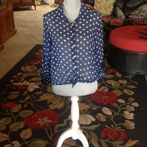 Blue Polka Dot Blouse bundle for @beth_jock