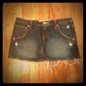 Denim mini skirt