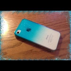 Clear Sky Blue Snap on Water drop Case-iPhone 4 4S