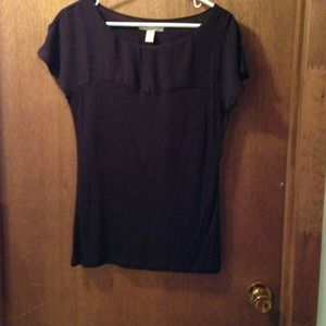 Banana Republic Purple knit and woven top