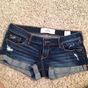 Dark hollister shorts size 5