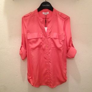 Calvin Klein CDC Roll Sleeve Blouse