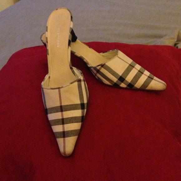 Burberry Slip on Kitten Heels