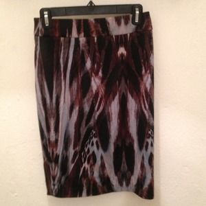 Calvin Klein Ponte Animal Print Skirt