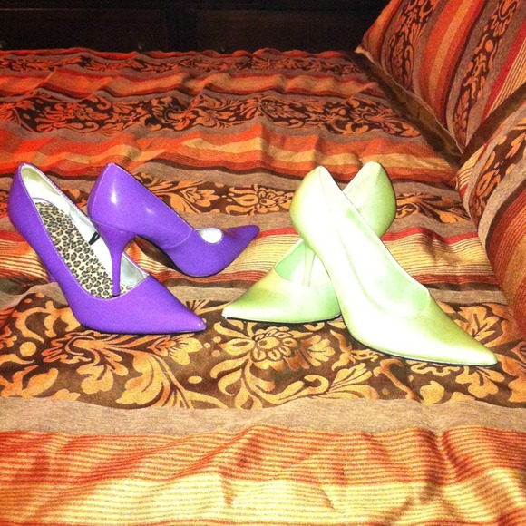 Two colorful heels