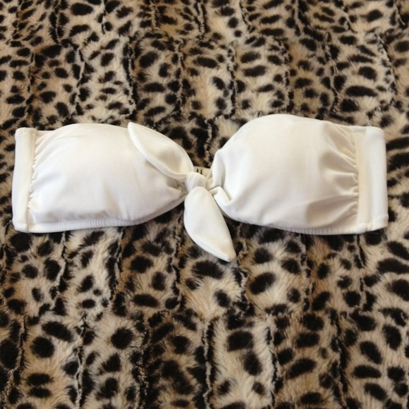 White Bandeau Bathing Suit Top