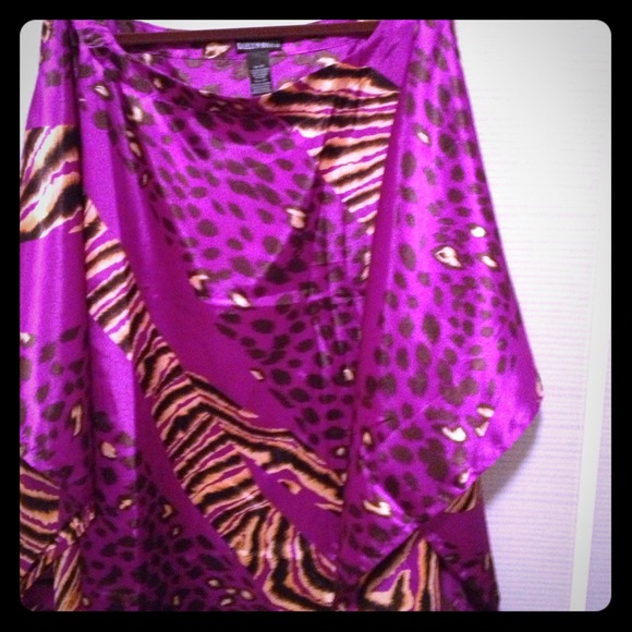 Sexy Silky Purple Top w/ Matching Sash