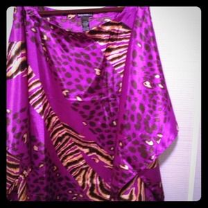 Sexy Silky Purple Top w/ Matching Sash