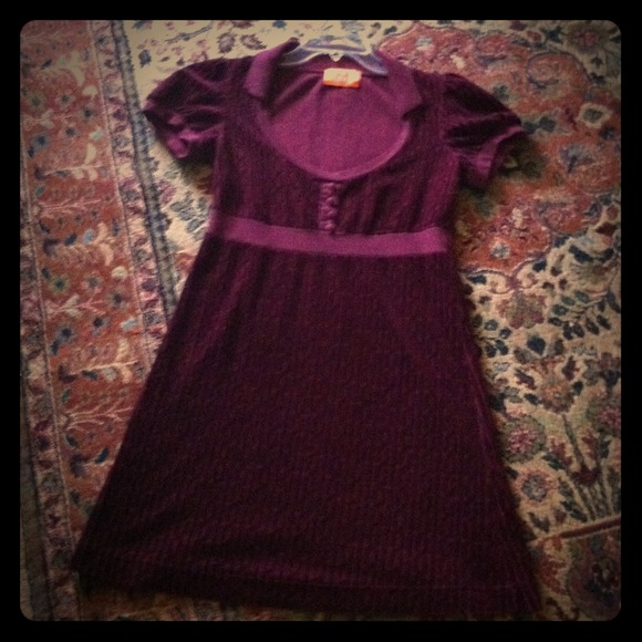 Juicy Couture Dresses & Skirts - Juicy Couture Velour Raspberry T-Shirt Dress sz S