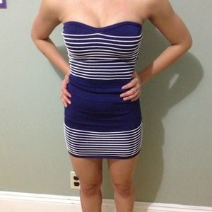 Bebe blue bandage dress