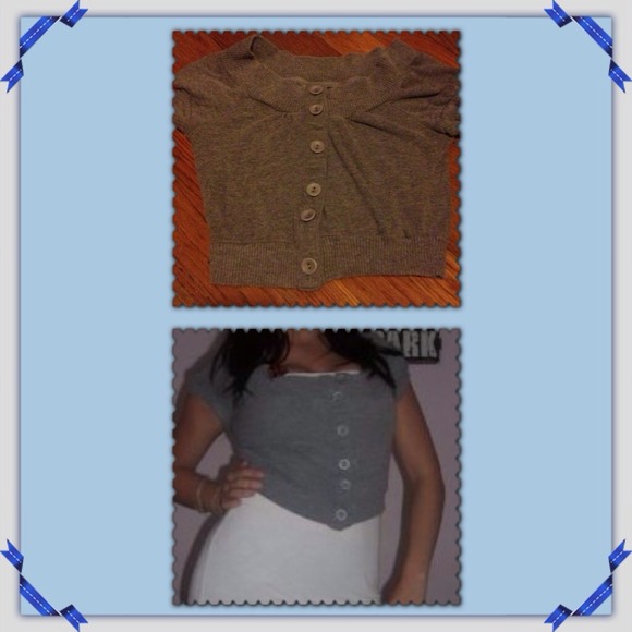 Half gray short sleeve button down shirt