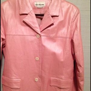 Dusty Rose Leather Two Piece Set