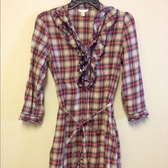 Plaid shirt dress