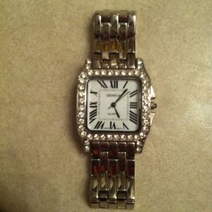 Silver rhinestone watch