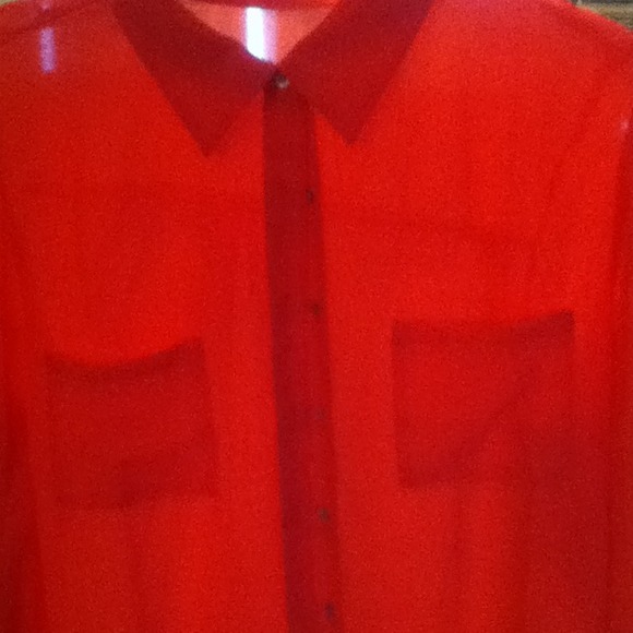 Tangerine loose blouse - Picture 2 of 3