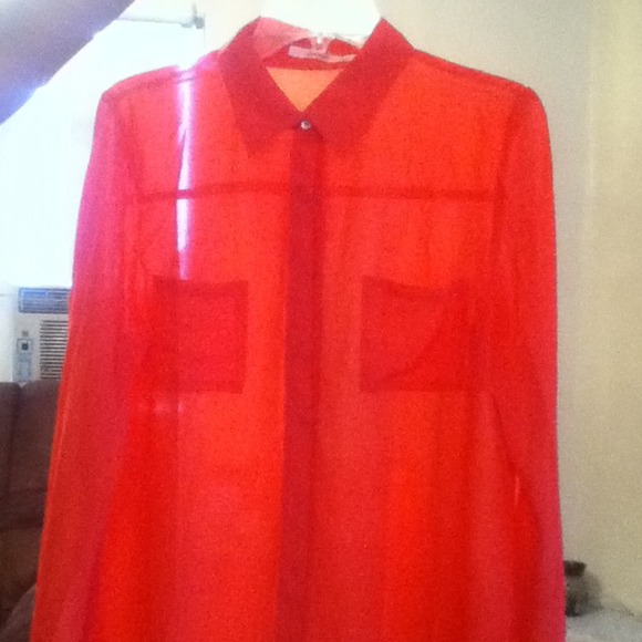 Tangerine loose blouse - Picture 3 of 3