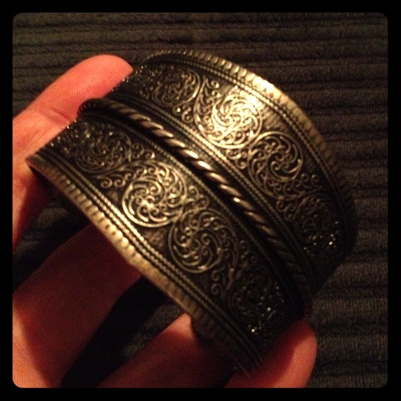 Silver toned cuff bracelet