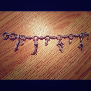 Ultimate shoe lover charm bracelet