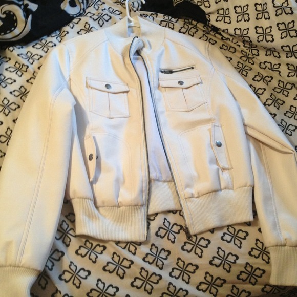 White leather jacket