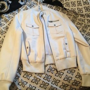 White leather jacket