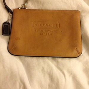 Coach Oversized Wristlet - Tan